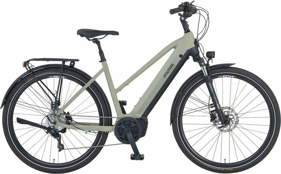 Prophete Trekking E-Bike Entdecker 4.0, 10-Gang Kettenschaltung, 540 Wh Mittelmotor, Pedelec für Damen